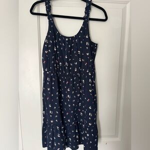 Banana Republic Floral Navy Dress